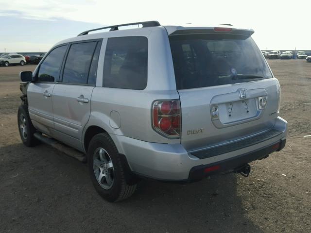 5FNYF18617B014971 - 2007 HONDA PILOT EXL SILVER photo 3