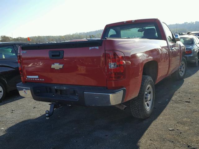 1GCEC14X48Z212871 - 2008 CHEVROLET SILVERADO RED photo 4