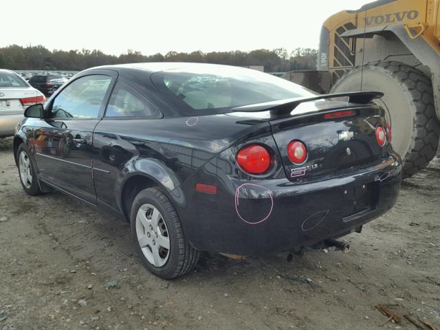 1G1AK15F367873879 - 2006 CHEVROLET COBALT LS BLACK photo 3