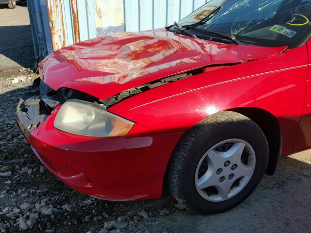 1G1JC12F937376171 - 2003 CHEVROLET CAVALIER RED photo 10