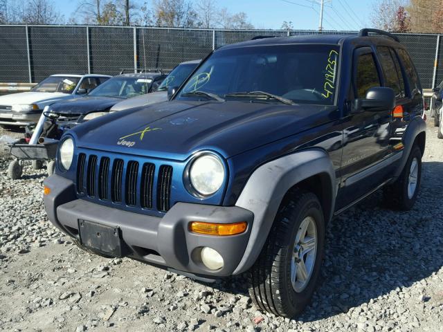 1J4GL48KX2W343234 - 2002 JEEP LIBERTY SP BLUE photo 2