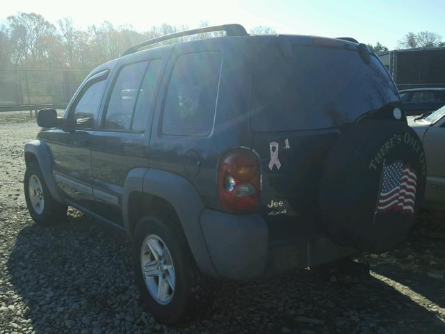 1J4GL48KX2W343234 - 2002 JEEP LIBERTY SP BLUE photo 3