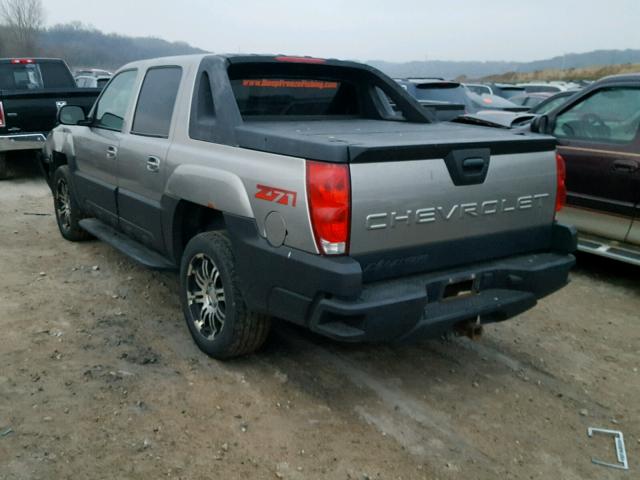 3GNEK13T93G140910 - 2003 CHEVROLET AVALANCHE GRAY photo 3