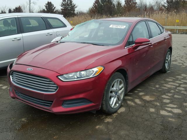 3FA6P0H73DR214046 - 2013 FORD FUSION SE RED photo 2