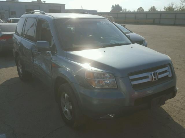 5FNYF28437B043957 - 2007 HONDA PILOT EX BLUE photo 1