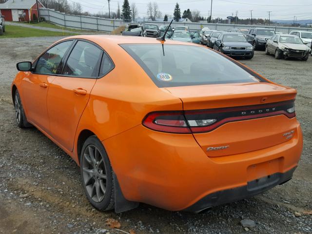 1C3CDFBB8ED677840 - 2014 DODGE DART SXT ORANGE photo 3