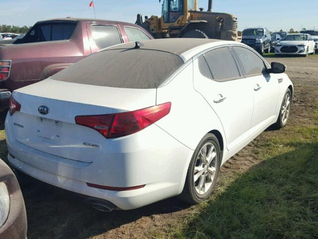 5XXGN4A70DG215367 - 2013 KIA OPTIMA EX WHITE photo 4