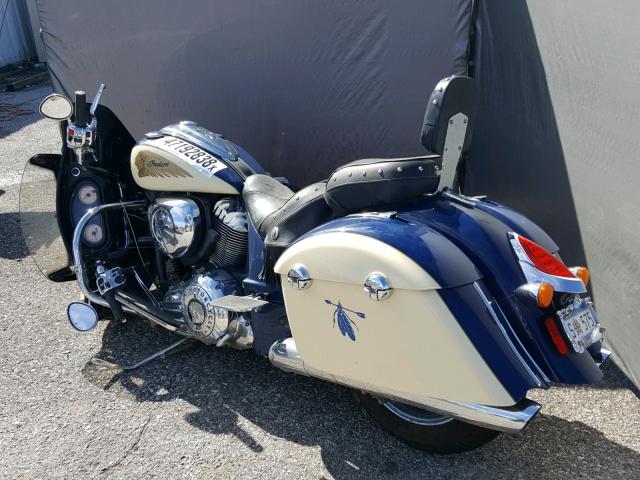 56KTCAAA7F3324565 - 2015 INDIAN MOTORCYCLE CO. CHIEFTAIN BLUE photo 3