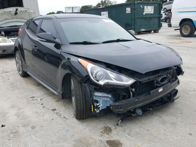 KMHTC6AEXFU222866 - 2015 HYUNDAI VELOSTER T BLACK photo 1