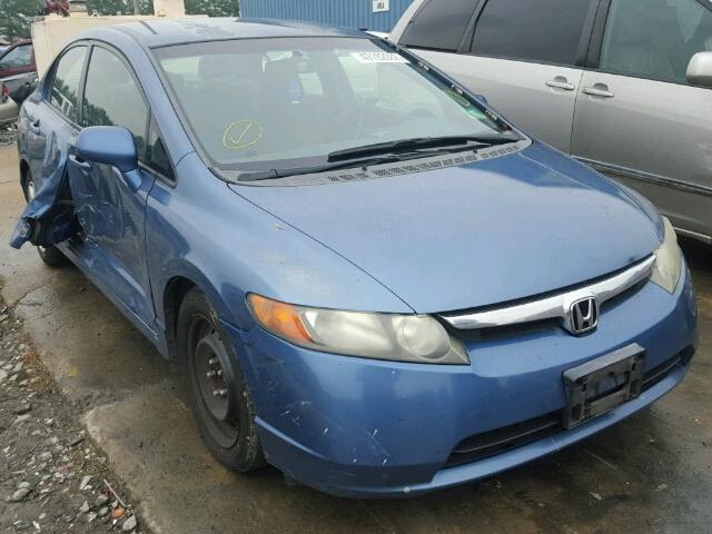 2HGFA16538H517530 - 2008 HONDA CIVIC LX BLUE photo 1