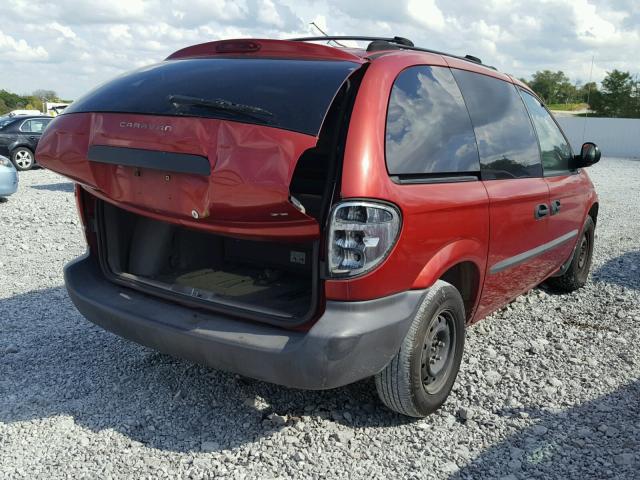 1D4GP25363B143717 - 2003 DODGE CARAVAN SE RED photo 4