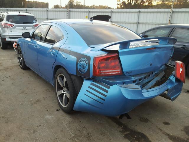 2B3LA73W08H164103 - 2008 DODGE CHARGER SR BLUE photo 3