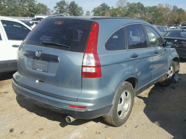 5J6RE3H37BL016460 - 2011 HONDA CR-V LX GREEN photo 4