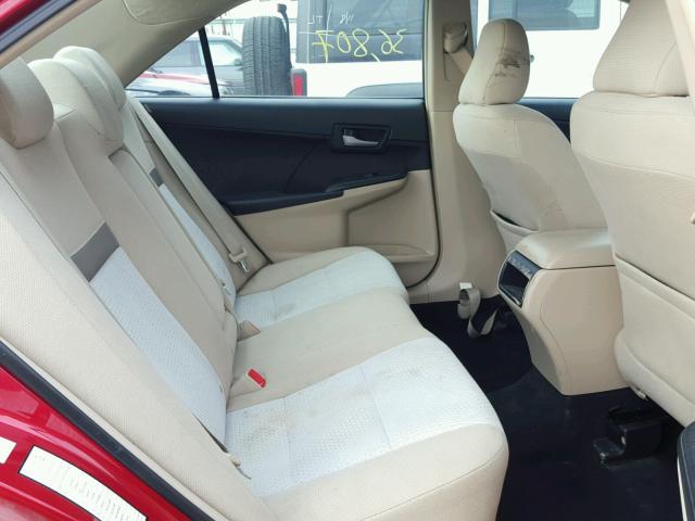 4T1BF1FK4CU576463 - 2012 TOYOTA CAMRY BASE RED photo 6