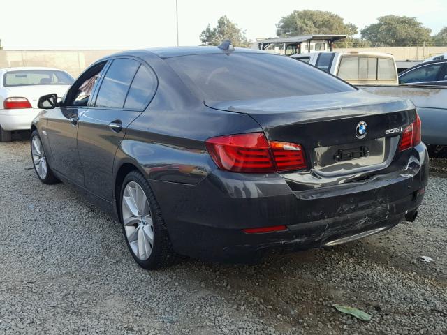 WBAFU7C59BC872335 - 2011 BMW 535 XI BLACK photo 3