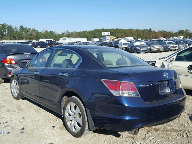 1HGCP36729A026056 - 2009 HONDA ACCORD EX BLUE photo 3