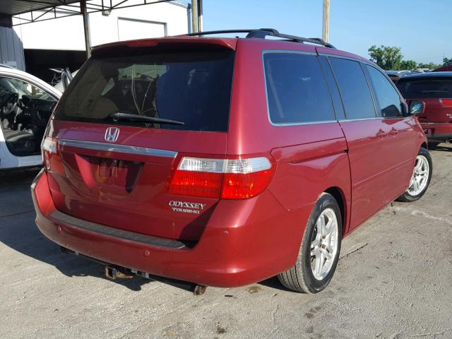 5FNRL38825B012167 - 2005 HONDA ODYSSEY TO RED photo 4