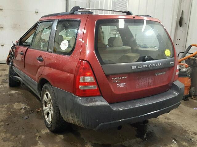 JF1SG63614H714868 - 2004 SUBARU FORESTER 2 RED photo 3