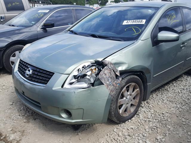 3N1AB61EX8L658437 - 2008 NISSAN SENTRA 2.0 GREEN photo 9