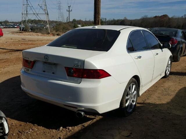 JH4CL968X7C009186 - 2007 ACURA TSX WHITE photo 4