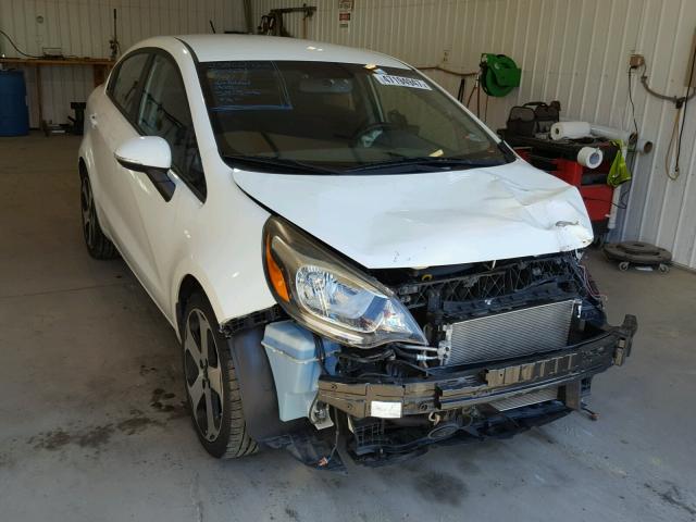 KNADN4A38C6074753 - 2012 KIA RIO EX WHITE photo 1