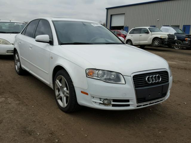 WAUDF78E58A103863 - 2008 AUDI A4 2.0T QU WHITE photo 1