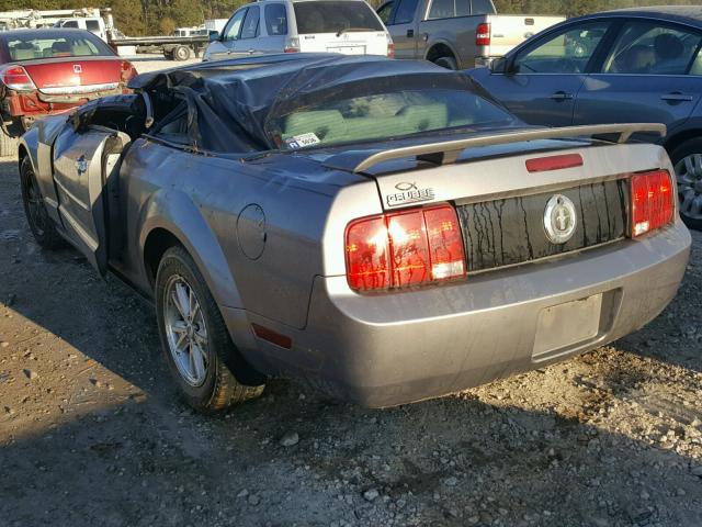 1ZVFT84N165202523 - 2006 FORD MUSTANG GRAY photo 3