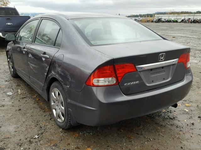 2HGFA1F5XAH524819 - 2010 HONDA CIVIC LX GRAY photo 3