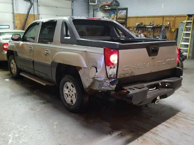 3GNEK12T34G213496 - 2004 CHEVROLET AVALANCHE TAN photo 3