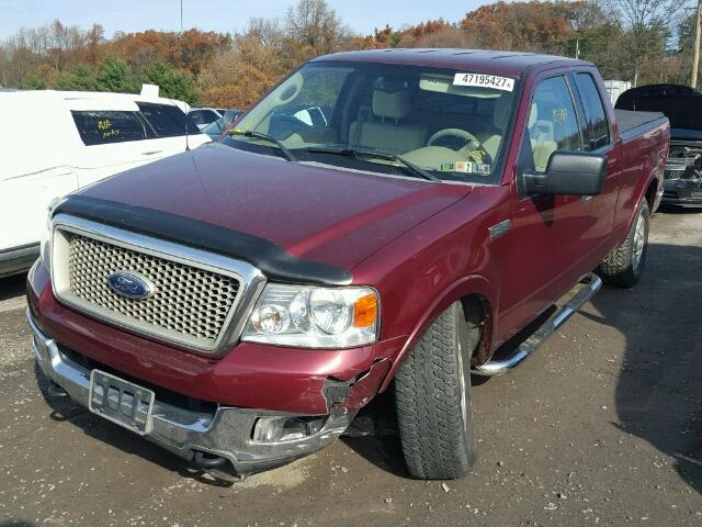 1FTPX14574NB62108 - 2004 FORD F150 BURGUNDY photo 2