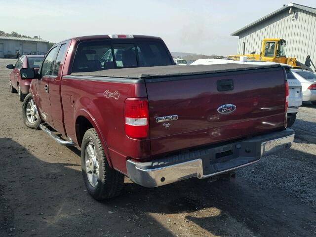 1FTPX14574NB62108 - 2004 FORD F150 BURGUNDY photo 3