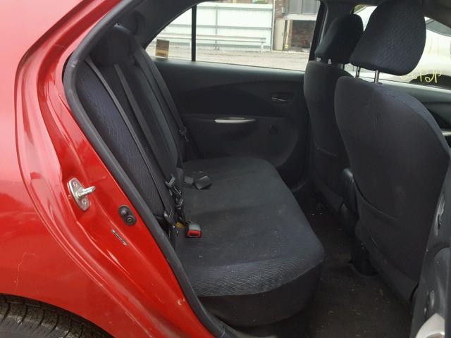 JTDBT923281229085 - 2008 TOYOTA YARIS RED photo 6