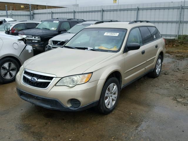 4S4BP60C687364035 - 2008 SUBARU OUTBACK RED photo 2