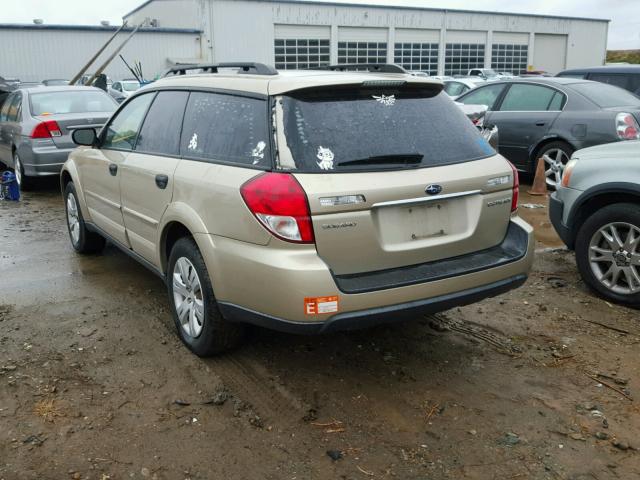 4S4BP60C687364035 - 2008 SUBARU OUTBACK RED photo 3