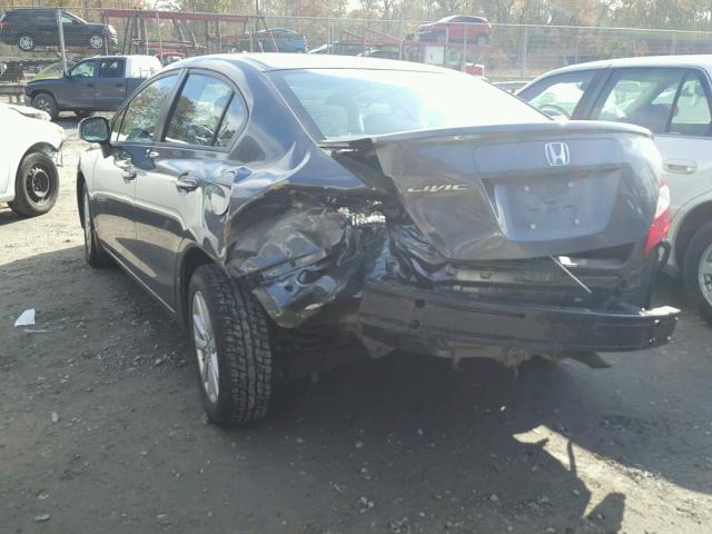 19XFB2F89CE311001 - 2012 HONDA CIVIC EX GRAY photo 3