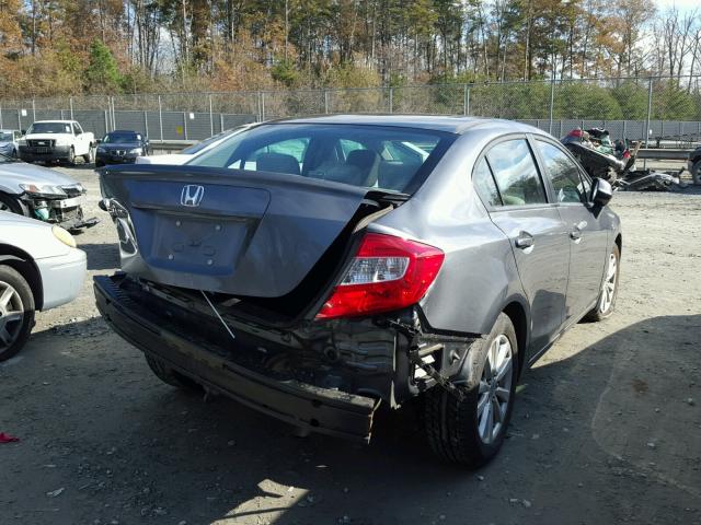 19XFB2F89CE311001 - 2012 HONDA CIVIC EX GRAY photo 4