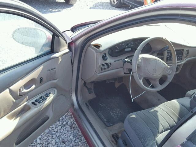 2G4WS52J511281706 - 2001 BUICK CENTURY BURGUNDY photo 9