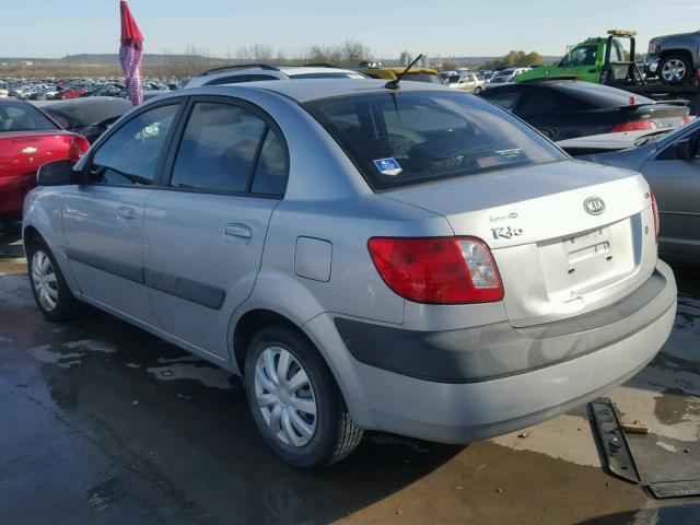 KNADE123776259184 - 2007 KIA RIO BASE SILVER photo 3