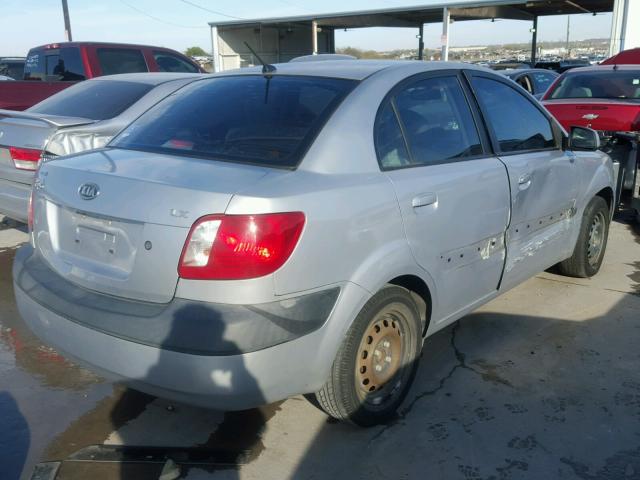 KNADE123776259184 - 2007 KIA RIO BASE SILVER photo 4