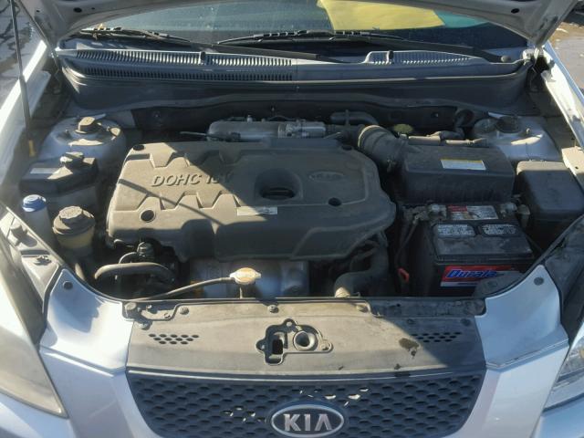 KNADE123776259184 - 2007 KIA RIO BASE SILVER photo 7