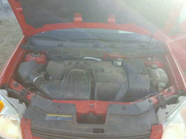 1G1AL52F157525358 - 2005 CHEVROLET COBALT LS RED photo 7