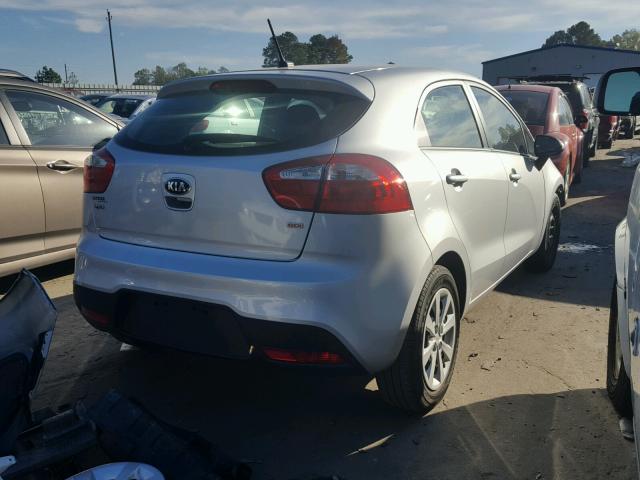 KNADM5A30D6311715 - 2013 KIA RIO LX SILVER photo 4