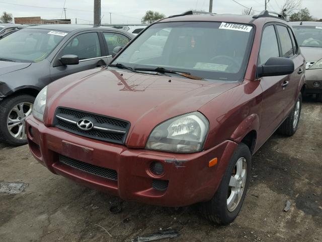 KM8JM12B15U094852 - 2005 HYUNDAI TUCSON GL BURGUNDY photo 2