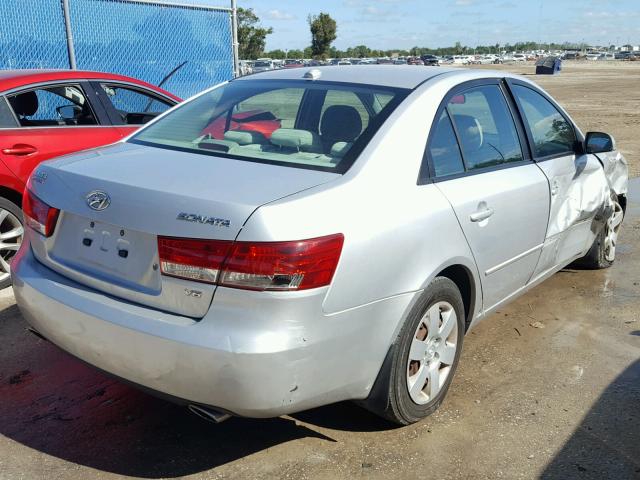 5NPET46F48H359172 - 2008 HYUNDAI SONATA GLS SILVER photo 4