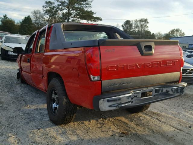 3GNEC12Z85G155369 - 2005 CHEVROLET AVALANCHE RED photo 3