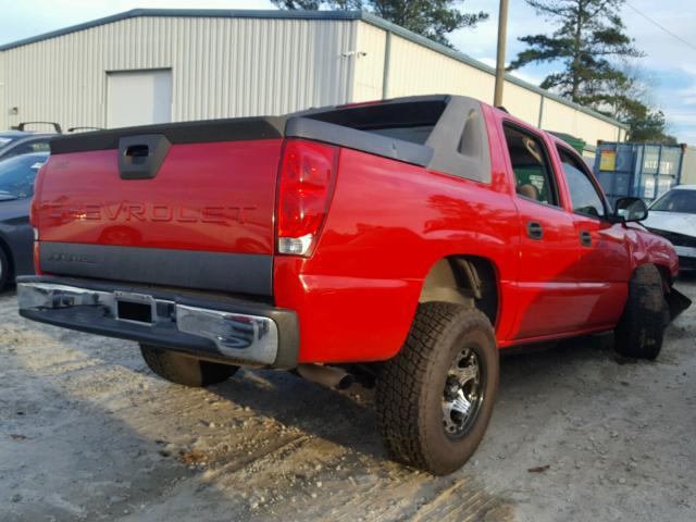 3GNEC12Z85G155369 - 2005 CHEVROLET AVALANCHE RED photo 4