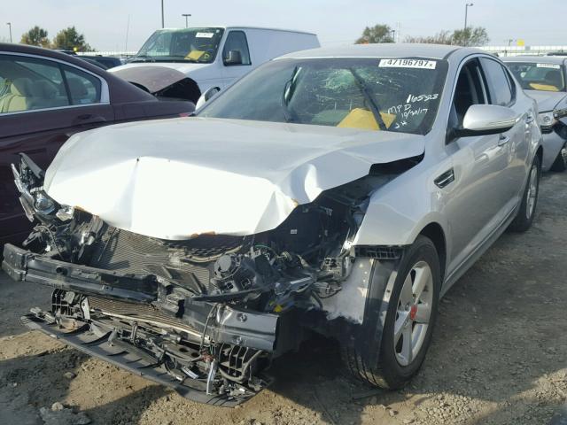 KNAGM4A78E5515549 - 2014 KIA OPTIMA LX SILVER photo 2