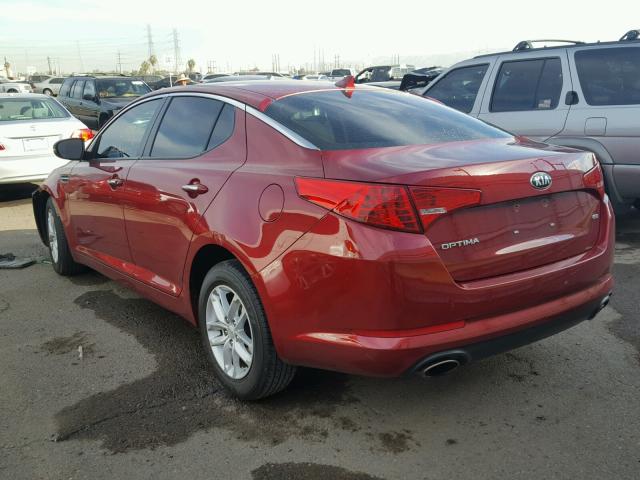 5XXGM4A79DG254364 - 2013 KIA OPTIMA LX MAROON photo 3