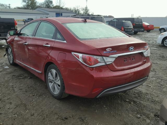 KMHEC4A45DA087573 - 2013 HYUNDAI SONATA HYB BURGUNDY photo 3