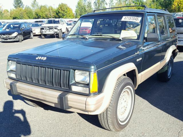 1J4FJ78S5PL551582 - 1993 JEEP CHEROKEE C GREEN photo 2